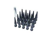 Black Spike Lug Nut Kit; 14mm x 1.5; Set of 24 (15-25 F-150)