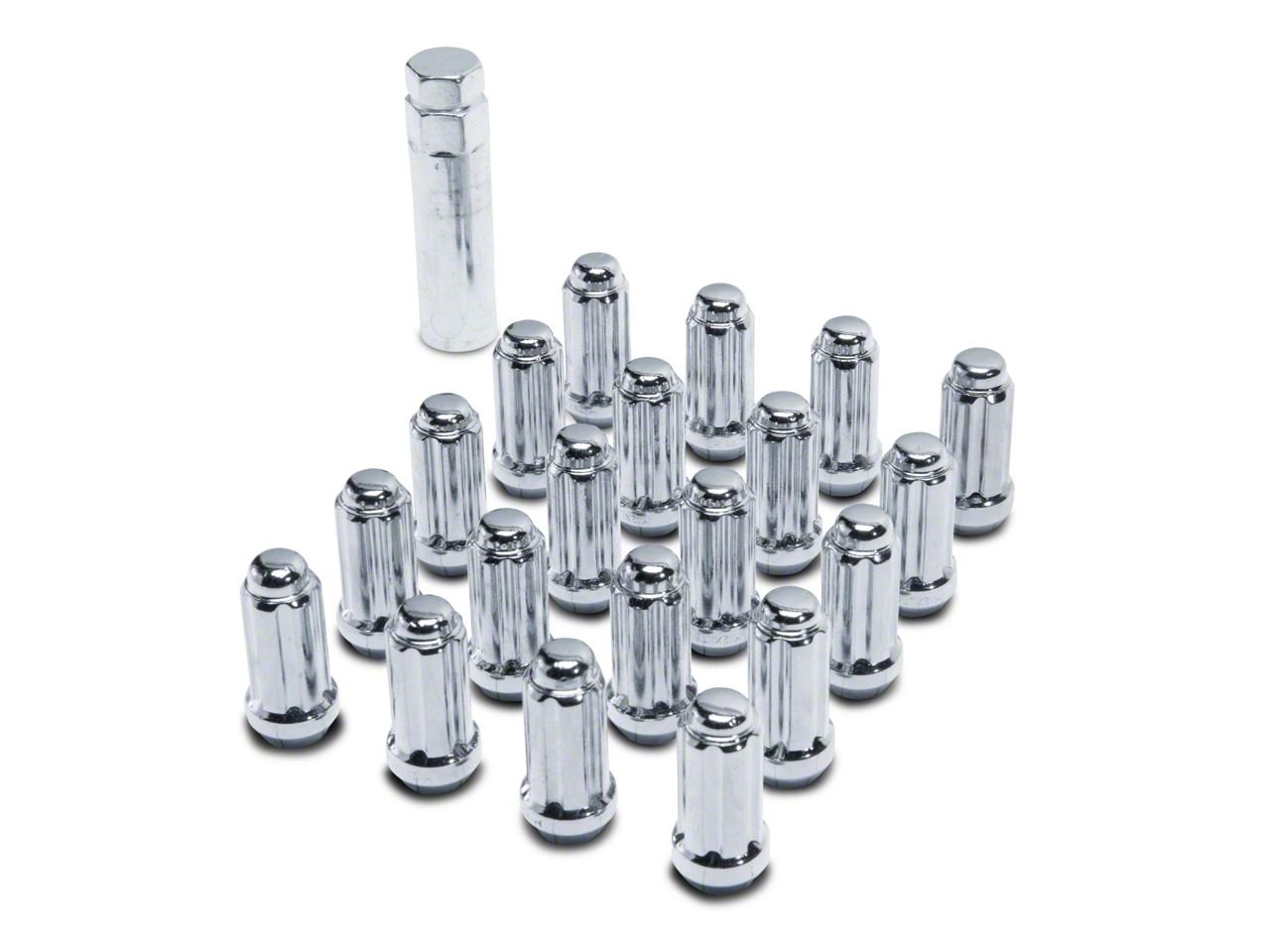 F 150 Chrome 6 Spline Lug Nut Kit 14mm X 20 Set Of 20 00 03 F 150 3282