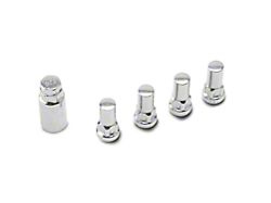 XL Locks with Key for Chrome Acorn Lug Nuts; 14mm x 1.5 (15-20 F-150)