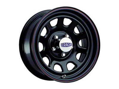 Cragar D Window Steel Gloss Black 6-Lug Wheel; 17x8; 0mm Offset (2024 Ranger)