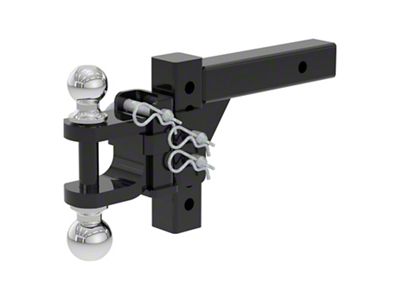 2-Inch Receiver Hitch Adjustable Multipurpose Ball Mount; 6.50-Inch Drop (Universal; Some Adaptation May Be Required)