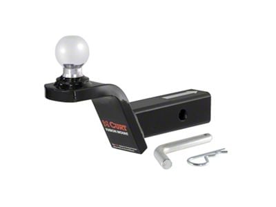 2-Inch Receiver Hitch Fusion Ball Mount with 2-Inch Ball; 2-Inch Rise Hitch (Universal; Some Adaptation May Be Required)