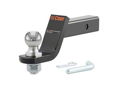 2-Inch Receiver Hitch Loaded Ball Mount with 2-Inch Ball; 4-Inch Drop (Universal; Some Adaptation May Be Required)