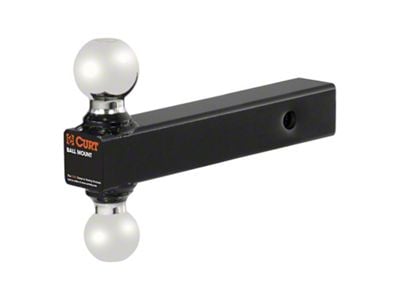 2-Inch Receiver Hitch Multi-Ball Mount with Dual Ball; 0-Inch Drop (Universal; Some Adaptation May Be Required)