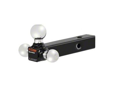 2-Inch Receiver Hitch Multi-Ball Mount with Triple Ball; 0-Inch Drop (Universal; Some Adaptation May Be Required)