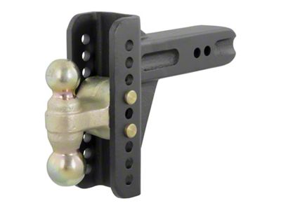 2.50-Inch Receiver Hitch 20,000 lb. Adjustable Channel Ball Mount with Dual Ball; 6-Inch Drop (Universal; Some Adaptation May Be Required)