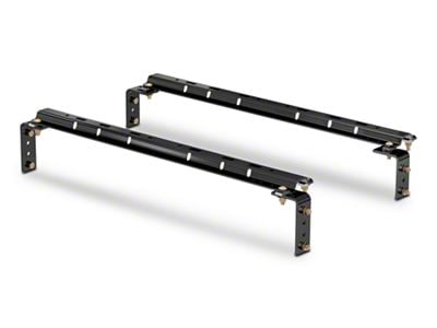 Universal 5th Wheel Base Rails; Gloss Black (Universal; Some Adaptation May Be Required)