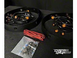 Customs Unlimited Rocker Running Light Kit; Amber; Drilling Required (23-24 F-250 Super Duty)