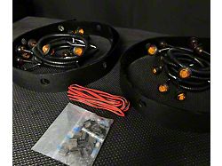 Customs Unlimited Rocker Running Light Kit; Smoked Amber; Drilling Required (10-18 RAM 2500)