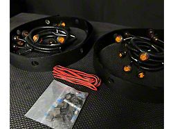 Customs Unlimited Rocker Running Light Kit; Smoked Amber; No Drilling Required (10-18 RAM 2500)