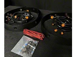 Customs Unlimited Rocker Running Light Kit; Amber; Drilling Required (10-18 RAM 3500)