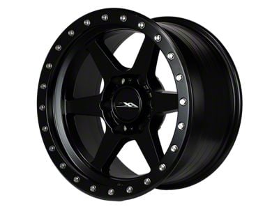 CXA Off Road Wheels TR2 SENTRY 6 Full Matte Black 6-Lug Wheel; 17x9; -18mm Offset (07-13 Sierra 1500)