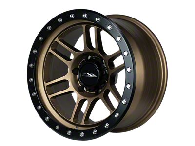 CXA Off Road Wheels TR5 VORTEX Texture Bronze with Black Ring 6-Lug Wheel; 17x9; -18mm Offset (07-13 Sierra 1500)