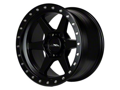 CXA Off Road Wheels CX2 SENTRY 6 Full Matte Black 6-Lug Wheel; 17x9; 0mm Offset (07-13 Silverado 1500)