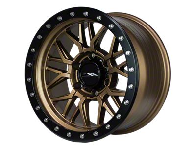 CXA Off Road Wheels CX1 MESH Texture Bronze with Black Ring 6-Lug Wheel; 17x9; 0mm Offset (99-06 Sierra 1500)
