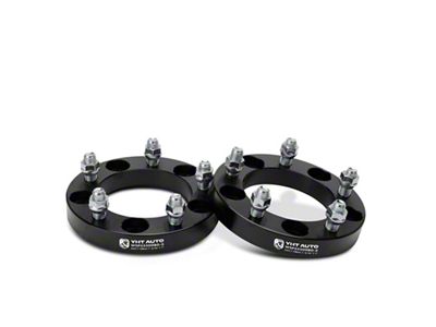 1-Inch 5-Lug Wheel Spacers; Black; Set of Two (05-11 Dakota)