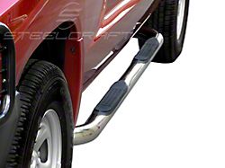 3-Inch Round Side Step Bars; Stainless Steel (05-11 Dakota Quad/Crew Cab)