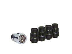 Black Acorn Wheel Locks; 1/2-Inch x 20-Inch; Set of 4 (87-04 Dakota)