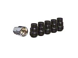 Black Acorn Wheel Locks; 1/2-Inch x 20-Inch; Set of 5 (87-04 Dakota)