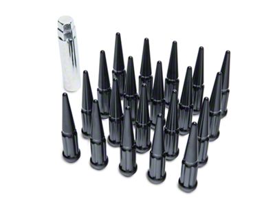 Black Spike Lug Nut Kit; 9/16-Inch; Set of 20 (05-11 Dakota)