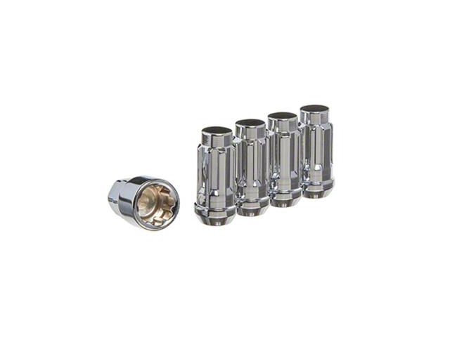 Chrome Acorn Wheel Locks; 1/2-Inch x 20-Inch; Set of 5 (87-04 Dakota)