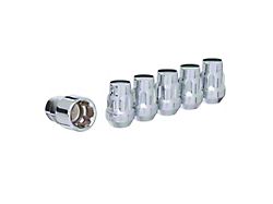 Chrome Acorn Wheel Locks; 1/2-Inch x 20; Set of 5 (87-04 Dakota)