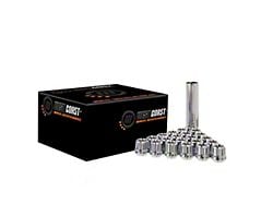 Chrome Open Acorn Spline Lug Nuts; 9/16-18; Set of 20 (05-11 Dakota)