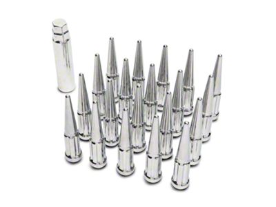 Chrome Spike Lug Nut Kit; 9/16-Inch; Set of 20 (05-11 Dakota)