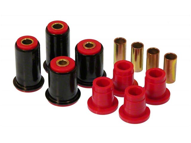 Control Arm Bushing Kit; Uppers without Shells; Red (87-96 2WD Dakota)