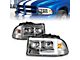 Crystal Plank Headlights; Chrome Housing; Clear Lens (97-04 Dakota)