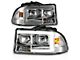 Crystal Plank Headlights; Chrome Housing; Clear Lens (97-04 Dakota)