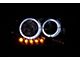 Crystal RX Halo Headlights; Black Housing; Clear Lens (97-04 Dakota)