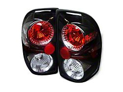 Euro Style Tail Lights; Black Housing; Clear Lens (97-04 Dakota)