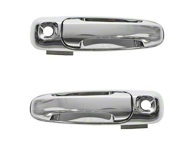 Exterior Door Handles; Front; Chrome (05-11 Dakota w/ Lock Provision)