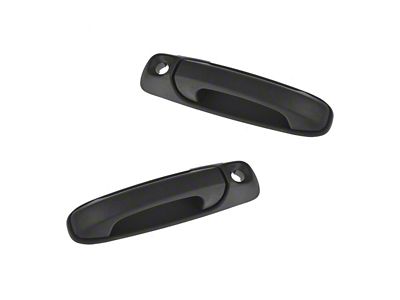 Exterior Door Handles; Front; Textured Black (05-11 Dakota w/ Lock Provision)