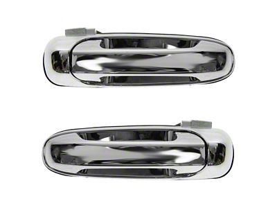 Exterior Door Handles; Rear; Chrome (05-11 Dakota)