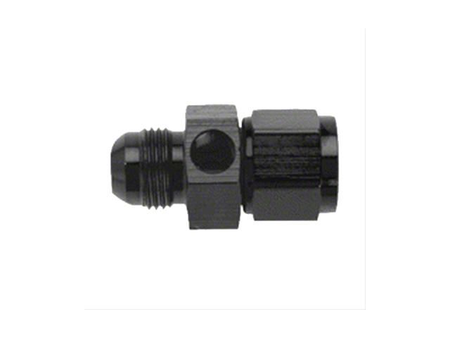 Gauge Port Adapter; -8AN Male x -8AN Female; Black