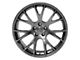 Hellcat Style Hyper Black 5-Lug Wheel; 22x10; 25mm Offset (05-11 Dakota)