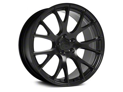 Hellcat Style Satin Black 5-Lug Wheel; 22x10; 25mm Offset (05-11 Dakota)