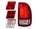 LED Bar Style Tail Lights; Chrome Housing; Red Lens (97-04 Dakota)