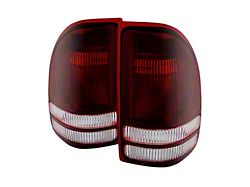 OEM Style Tail Lights; Chrome Housing; Red Smoked Lens (97-04 Dakota)