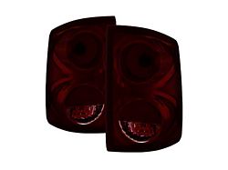 OEM Style Tail Lights; Chrome Housing; Red Smoked Lens (05-11 Dakota)