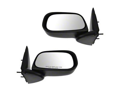 Powered Heated Mirrors; Textured Black (05-11 Dakota)