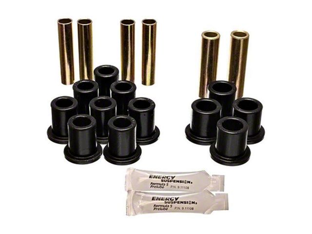 Rear Leaf Spring Bushings; Black (87-96 Dakota)