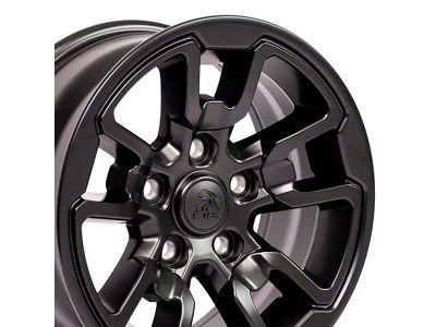 Rebel Style Satin Black 5-Lug Wheel; 17x8; 18mm Offset (05-11 Dakota)