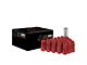 Red Acorn Spline Lug Nuts; 9/16-18; Set of 24 (05-11 Dakota)