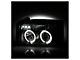Signature Series LED Halo Projector Headlights; Black Housing; Clear Lens (05-07 Dakota)