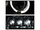 Signature Series LED Halo Projector Headlights; Black Housing; Clear Lens (05-07 Dakota)