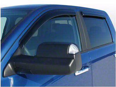 Tape-Onz Sidewind Deflectors; Front Only; Smoke (97-04 Dakota Club Cab)