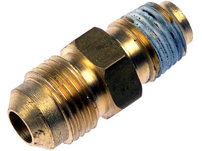 Transmission Oil Cooler Line Connector; 1/4-Inch x 18 NPT to 3/8-Inch (90-03 Dakota)